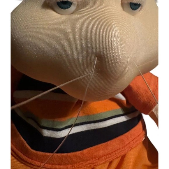 PELUCHE Toy Doll TOPO GIGIO MARIA PEREGO 18” Working Sound Orange Clothes Rare - Picture 5 of 17
